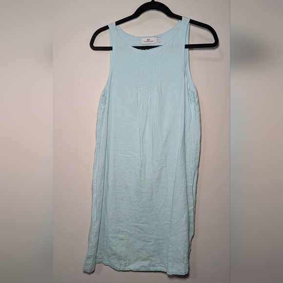 Vineyard Vines Dresses & Skirts - Vineyard Vines Linen Pintuck Cisco Swing Dress Crystal Blue Women's Size 4